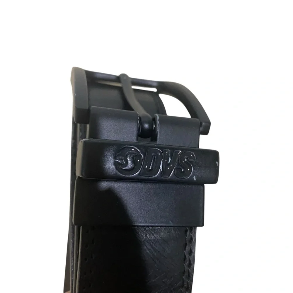 DVS Reversible Black Brown Bonded Leather Belt Sz 38 Skate